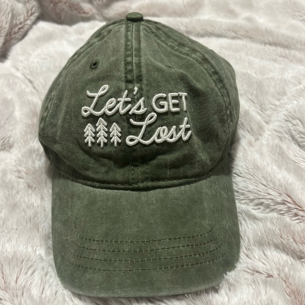 Let’s Get Lost Green Baseball Cap - image 1